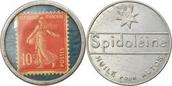 World Coins - Coin, France, Spidoléine - Huile pour autos, 10 Centimes, Timbre-Monnaie