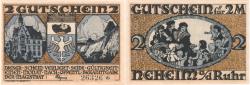 World Coins - Banknote, Germany, Neheim a.d. Ruhr Gemeinde, 2 Mark, personnage, UNC(63)