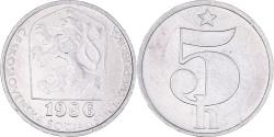 World Coins - Coin, Czechoslovakia, 5 Haleru, 1986, , Aluminum