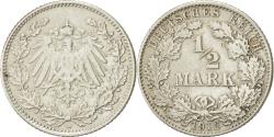 World Coins - Coin, GERMANY - EMPIRE, 1/2 Mark, 1912, Munich, , Silver, KM:17