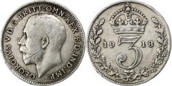 World Coins - Great Britain, George V, 3 Pence, 1918, Silver, , KM:813