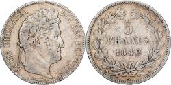 World Coins - France, Louis Philippe I, 5 Francs, 1840, Rouen, Silver, , Gadoury:678