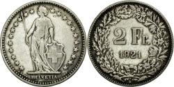 World Coins - Coin, Switzerland, 2 Francs, 1921, Bern, , Silver, KM:21