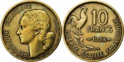 World Coins - France, 10 Francs, Guiraud, 1954, Paris, Cupro-Aluminium,