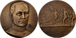 World Coins - France, Medal, Général Pershing, Bronze, Legastelois,