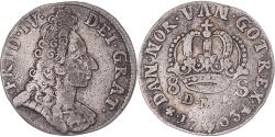 World Coins - Coin, Denmark, Frederik IV, 8 Skilling, 1703, Copenhagen, , Silver