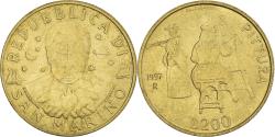 World Coins - Coin, San Marino, 200 Lire, 1997, , Aluminum-Bronze, KM:366
