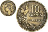 World Coins - Coin, France, Guiraud, 10 Francs, 1951, Paris, , Aluminum-Bronze