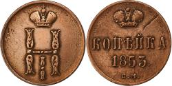 World Coins - Russia, Nicholas I, Kopek, 1853, Ekaterinbourg, Copper, , KM:149.1