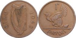 World Coins - Ireland, Penny, 1942, Bronze, , KM:11