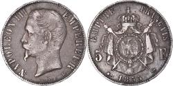 World Coins - Coin, France, Napoleon III, 5 Francs, 1855, Strasbourg, , Silver