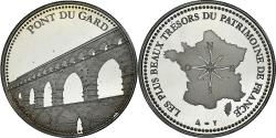 World Coins - France, Medal, Les plus beaux trésors du patrimoine de France, Pont du Gard