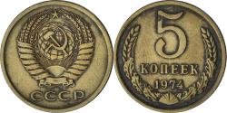 World Coins - Coin, Russia, 5 Kopeks, 1974, Saint-Petersburg, , Aluminum-Bronze