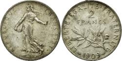 World Coins - Coin, France, Semeuse, 2 Francs, 1909, , Silver, Gadoury:532