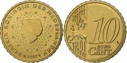 World Coins - Netherlands, 10 Euro Cent, 2007, Utrecht, Copper Plated Steel,