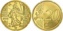 World Coins - France, 20 Euro Cent, Proof, 2010, Paris, Brass, , KM:1411