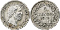 World Coins - Netherlands, William III, 5 Cents, 1863, Silver, , KM:91