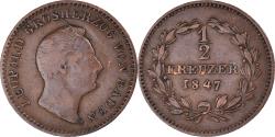 World Coins - Coin, German States, BADEN, Leopold I, 1/2 Kreuzer, 1847, , Copper