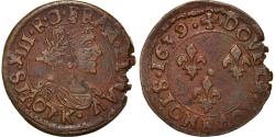 World Coins - Coin, France, Louis XIII, Double Tournois, 1639, Bordeaux, , Copper