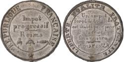 World Coins - France, Medal, Ville de Reims, Impôt progressif, History, 1848,