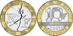 World Coins - France, Génie, 10 Francs, 2001, Paris, Série FDC.BU, , Bi-Metallic