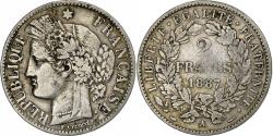 World Coins - Coin, France, Cérès, 2 Francs, 1887, Paris, , Silver, KM:817.1