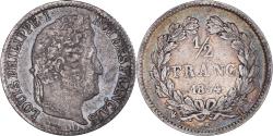 World Coins - Coin, France, Louis-Philippe, 1/2 Franc, 1834, La Rochelle, , Silver