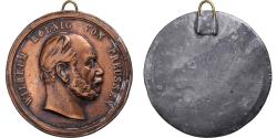 World Coins - Germany, Medal, Prusse, Wilhelm Koenig, Copper-Tin, Cliché Uniface,
