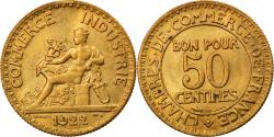 World Coins - Coin, France, Chambre de commerce, 50 Centimes, 1922, Paris,