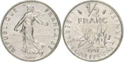 World Coins - France, 1/2 Franc, Semeuse, 1987, Paris, Nickel, , Gadoury:429