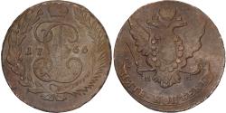 World Coins - Russia, Catherine II, 5 Kopeks, 1766, Moscow, Copper, , KM:59.6