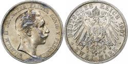 World Coins - German States, PRUSSIA, Wilhelm II, 2 Mark, 1907, Berlin, Silver,