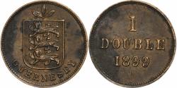 World Coins - Guernsey, Double, 1899, Heaton, Bronze, , KM:10