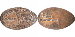Us Coins - United States, Elongated Coin, Downtown Aquarium, Coral, Houston, Copper