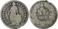 World Coins - Coin, Switzerland, 1/2 Franc, 1879, Bern, , Silver, KM:23