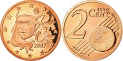 World Coins - France, 2 Euro Cent, 2007, BE, , Copper Plated Steel, KM:1283