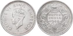World Coins - British India, George VI, 1/2 Rupee, 1944, Lahore, Silver, , KM:552