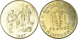 World Coins - Coin, West African States, 10 Francs, 1987