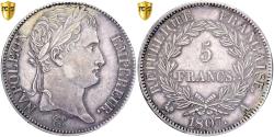 World Coins - France, Napoleon I, 5 Francs, 1807, Paris, Pedigree, Silver, PCGS, Cleaned-AU
