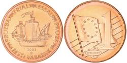 World Coins - Estonia, Euro Cent, 2003, unofficial private coin, , Copper Plated