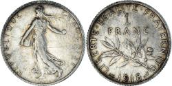 World Coins - Coin, France, Semeuse, Franc, 1918, Paris, , Silver, KM:844.1