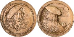 World Coins - France, Medal, Claire Lucidité D'un Miroir, 1968, Bronze, Vermeer,