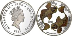 Coin, Niue, Elizabeth II, Hawksbill Turtle, 2 Dollars, 2014 Coin, Niue, Elizabeth II, Hawksbill Turtle, 2 Dollars, 2014