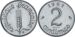 World Coins - Coin, France, Épi, 2 Centimes, 1961, Paris, , Chrome-Steel, KM:E103.1