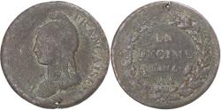 World Coins - Coin, France, Dupré, Decime, AN 8, Metz, , Copper, Gadoury:187a
