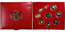 World Coins - Monaco, Rainier III, Set 1c. - 5 Euro, sainte Dévote, Proof, 2004, MDP