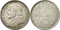 World Coins - Coin, ITALIAN STATES, PAPAL STATES, Pius IX, Lira, 1868, Roma,