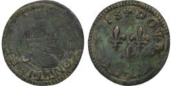World Coins - France, CHÂTEAU-REGNAULT, François de Bourbon, Double Tournois, Copper