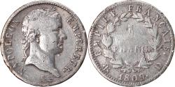 World Coins - Coin, France, Napoléon I, Franc, 1809, Lyon, , Silver, KM:692.5