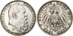 World Coins - German States, BAVARIA, Otto, 3 Mark, 1911, Munich, Luitpold, Silver,